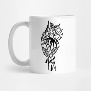 Rose and Knife Tattoo Mug